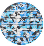 Stuff Certified® Pop It - Fidget Anti Stress Toy Bubble Toy Silicone Round Blue Camo