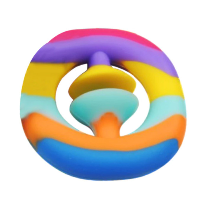 Pop It Snapper - Zappeln Anti Stress Spielzeug Bubble Toy Silikon Regenbogen