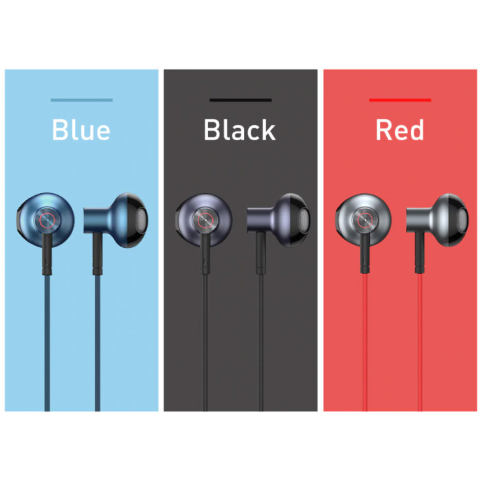 Baseus | Bedienelementen Mikrofon H19-Kopfhörer Stuff und mit - Enough 3,5-mm-AUX-Ohrhörer