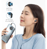 Baseus Słuchawki douszne H19 z mikrofonem i elementami sterującymi - Słuchawki douszne AUX 3,5 mm Regulacja głośności Słuchawki przewodowe Słuchawki douszne Niebieskie