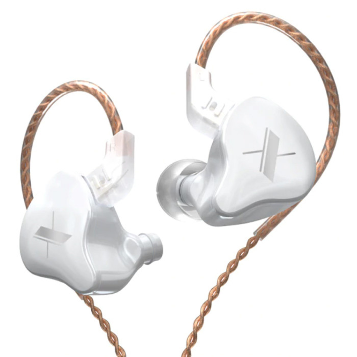 EDX 1DD Earbuds - 3.5mm AUX Earpieces Noise Control Volume Control Wired Earphones Earphone White
