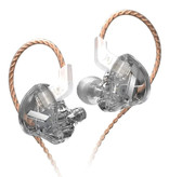 KZ EDX 1DD Ohrhörer - 3,5 mm AUX Ohrhörer Geräuschregelung Lautstärkeregler Kabelgebundene Kopfhörer Kopfhörer transparent