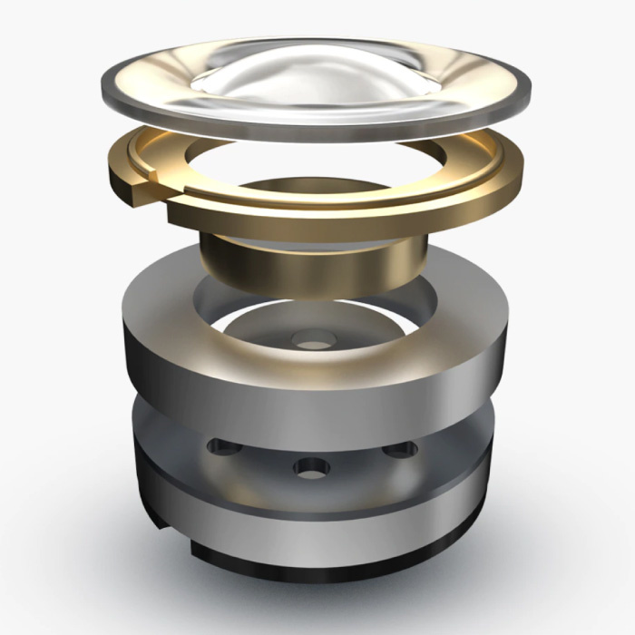 KZ Auricolari EDX 1DD con microfono e gestione della musica - Auricolari AUX da 3,5 mm Auricolari cablati Auricolare Trasparente