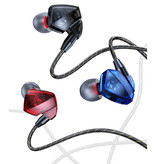 GHITRAG Auriculares T06 con micrófono y control de música - Auriculares AUX de 3,5 mm Auriculares con cable Control de volumen de auriculares Azul