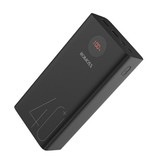 Romoss Banque d'alimentation Zeus 40.000mAh avec 4 ports - Chargeur de batterie de secours externe à affichage LED Noir