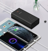 Romoss Zeus 40.000mAh Power Bank con 4 puertos - Pantalla LED Cargador de batería de emergencia externo Cargador de batería Negro