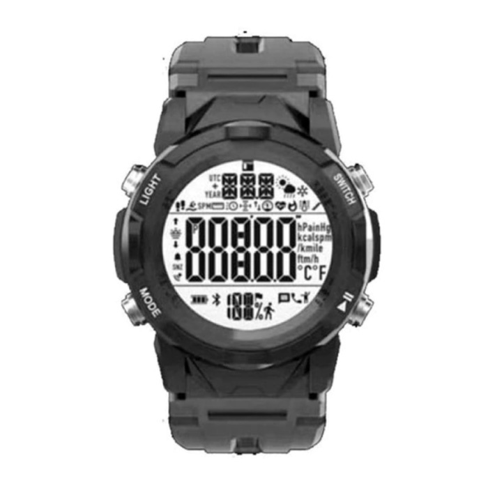 Orologio sportivo C2 - Smartwatch con tracker attività sportiva fitness nero