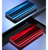 Nohon Power Bank 10 000 mAh z 4 portami - Wyświetlacz LED Zewnętrzna ładowarka awaryjna Ładowarka Niebieska