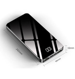 Nohon Power Bank da 10.000 mAh con 4 porte - Display a LED Caricabatteria esterno per batteria di emergenza Caricabatterie Blu