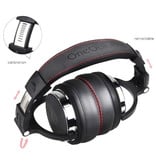 OneOdio Studio Koptelefoon met 6.35mm en 3.5mm AUX Aansluiting - Headset met Microfoon DJ Headphones Zwart