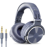 OneOdio Słuchawki studyjne ze złączem AUX 6,35 mm i 3,5 mm - zestaw słuchawkowy z mikrofonem Słuchawki DJ fioletowe