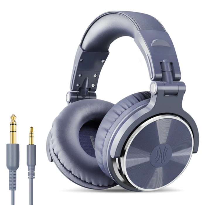 Studio Koptelefoon met 6.35mm en 3.5mm AUX Aansluiting - Headset met Microfoon DJ Headphones Paars