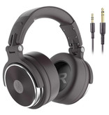 OneOdio Pro Studio Headphones with 6.35mm and 3.5mm AUX Connection - Headset with Microphone DJ Headphones Brown