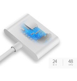 ! ACCEZZ iPhone Lightning Charger & Audio Splitter - Kopfhöreradapter und 8-poliges Ladegerät Weiß