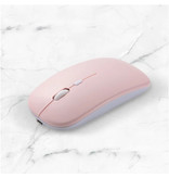 ABEIFAN Drahtlose Maus - Bluetooth iPad Maus - geräuschlos / optisch / beidhändig / ergonomisch - Pink