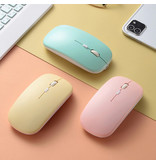 ABEIFAN Souris sans fil - Souris Bluetooth pour iPad - Silencieuse / Optique / Ambidextre / Ergonomique - Rose