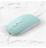 ABEIFAN Mysz bezprzewodowa - Mysz Bluetooth do iPada - Cicha / Optyczna / Oburęczna / Ergonomiczna - Niebieska