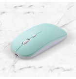 ABEIFAN Souris sans fil - Souris Bluetooth pour iPad - Silencieuse / Optique / Ambidextre / Ergonomique - Bleu