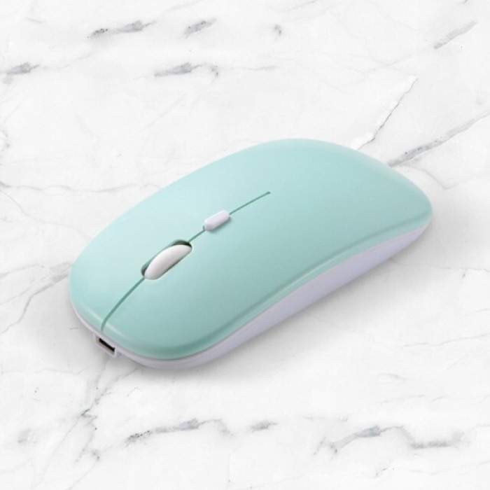Mysz bezprzewodowa - Mysz Bluetooth do iPada - Cicha / Optyczna / Oburęczna / Ergonomiczna - Niebieska