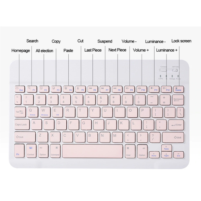 Funda con teclado para iPad Pro 11 (2020) - Funda inteligente Bluetooth con  teclado multifunción QWERTY Funda Morada