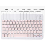 ABEIFAN Funda con teclado para iPad 9.7 "(2017) - Funda inteligente Bluetooth con teclado multifunción QWERTY Funda Morada