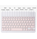 ABEIFAN Keyboard Cover for iPad Pro (10.5 ") - QWERTY Multifunction Keyboard Bluetooth Smart Cover Case Sleeve Pink