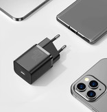 Baseus Super Si 20W PD USB-C-Ladegerät - Stromversorgung USB-Schnellladung - Wandstecker-Ladegerät Wallcharger AC-Home-Ladegerät-Adapter Schwarz