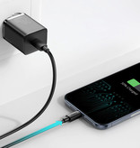 Baseus Caricabatteria USB-C Super Si 20W PD - Ricarica rapida USB Power Delivery - Caricatore con presa a muro Caricabatteria da muro Adattatore per caricabatteria da casa CA Nero