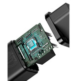 Baseus Cargador Super Si 20W PD USB-C - Suministro de energía Carga rápida USB - Cargador de enchufe de pared Cargador de pared Adaptador de cargador de CA para el hogar Negro