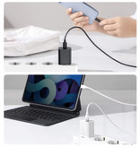 Baseus Cargador Super Si 20W PD USB-C - Suministro de energía Carga rápida USB - Cargador de enchufe de pared Cargador de pared Adaptador de cargador doméstico de CA Blanco