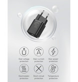 Baseus Ładowarka Super Si 20W PD USB-C - Zasilanie USB Szybkie ładowanie - Ładowarka ścienna Ładowarka ścienna Ładowarka sieciowa AC Adapter biały