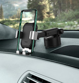 Baseus Uniwersalny uchwyt samochodowy na telefon ze stojakiem na deskę rozdzielczą - uchwyt na smartfon Gravity w kolorze srebrnym