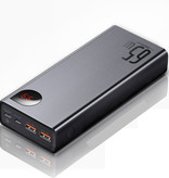 Baseus 65W Powerbank met PD Poort 20.000mAh met 5 USB Poorten  - LED Display Externe Noodaccu Batterij Oplader Charger Zwart