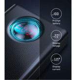 Baseus 65W Powerbank met PD Poort 20.000mAh met 5 USB Poorten  - LED Display Externe Noodaccu Batterij Oplader Charger Zwart
