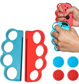 Stuff Certified® Boxing Bracket Grip für Nintendo Switch Joy-Cons - NS Bluetooth Gamepad Joy Pad Blau und Rot