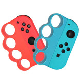 Stuff Certified® Poignée de support de boxe pour Nintendo Switch Joy-Cons - NS Bluetooth Gamepad Joy Pad bleu et rouge