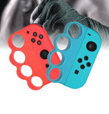 Stuff Certified® Boxing Bracket Grip for Nintendo Switch Joy-Cons - NS Bluetooth Gamepad Joy Pad Blue and Red