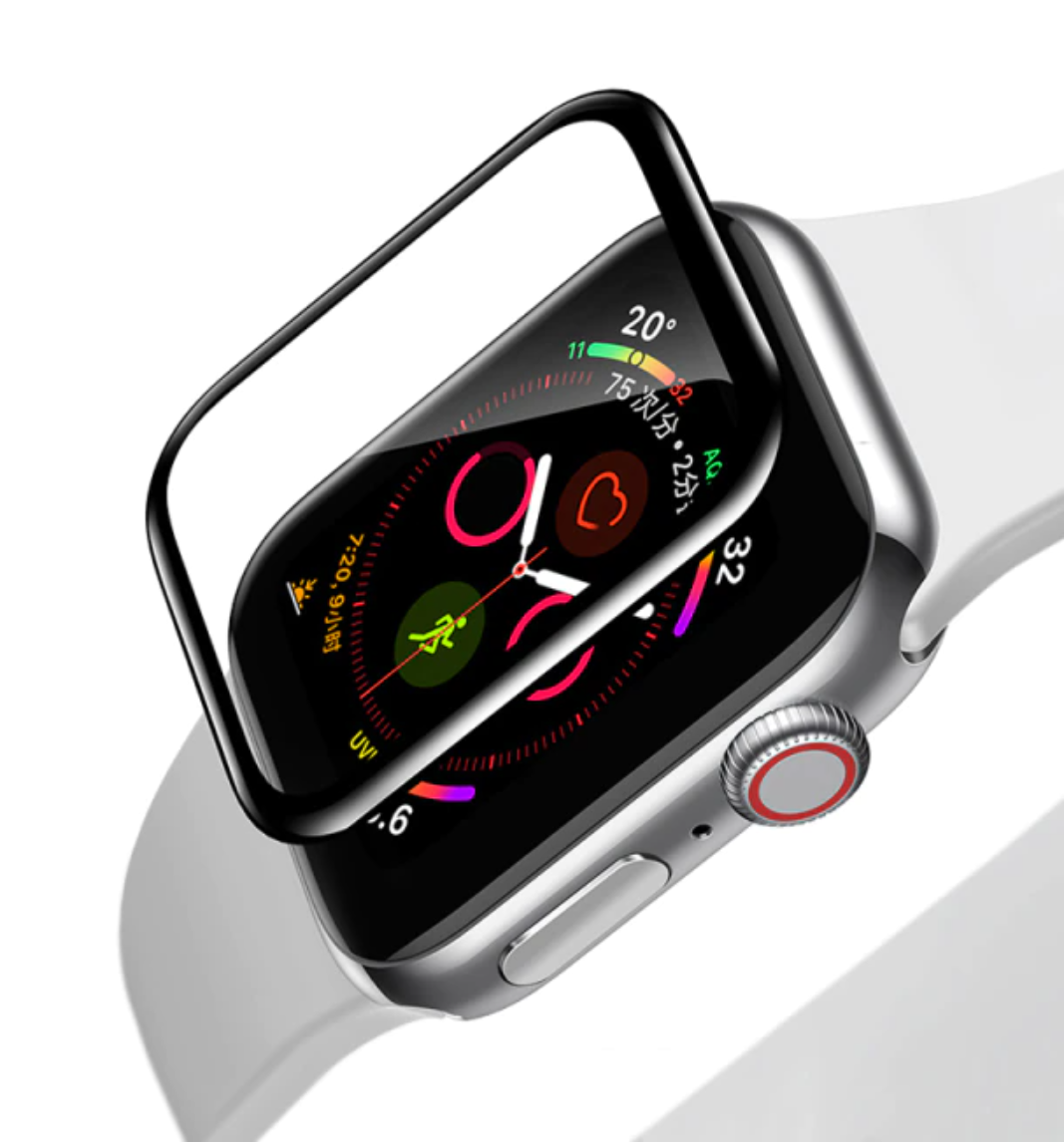 40 mm Full Cover Displayschutzfolie für iWatch Serie 4/5 - Gehärtetes Glas