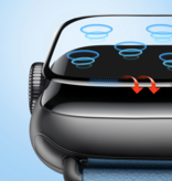 Stuff Certified® Protector de pantalla de cubierta completa de 44 mm para iWatch Series 4/5 - Vidrio templado