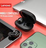 Lenovo Écouteurs sans fil H301 - Écouteurs à commande tactile TWS Écouteurs Bluetooth 5.0 Écouteurs Écouteurs noirs