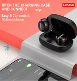 Lenovo Écouteurs sans fil H301 - Écouteurs à commande tactile TWS Écouteurs Bluetooth 5.0 Écouteurs Écouteurs noirs