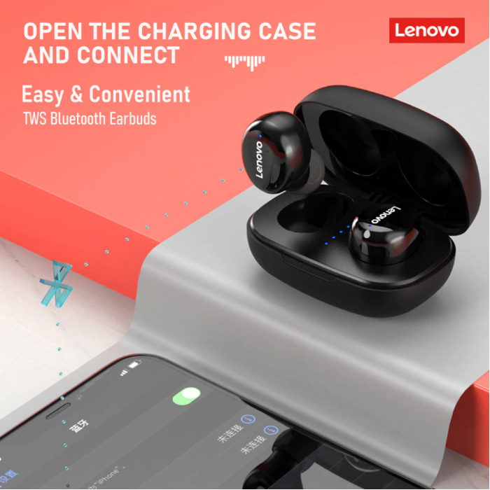 Lenovo H301 Wireless Earphones - Touch Control Earbuds TWS Bluetooth 5.0 Earphones Earbuds Earphones Red