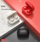 Lenovo Auriculares inalámbricos H301 - Auriculares con control táctil TWS Auriculares Bluetooth 5.0 Auriculares Auriculares Rojo