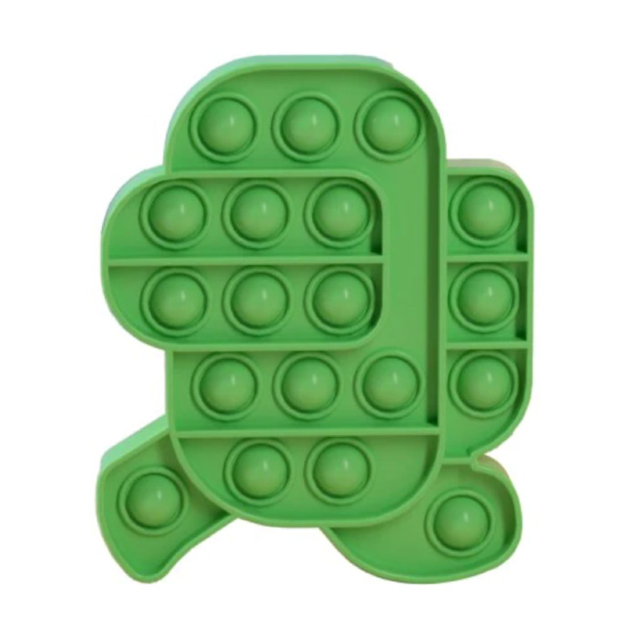 Pop It - Fidget Anti Stress Speelgoed Bubble Toy Siliconen Mannetje Groen