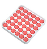 Stuff Certified® Pop It - Fidget Anti Stress Toy Bubble Toy in silicone quadrato rosso