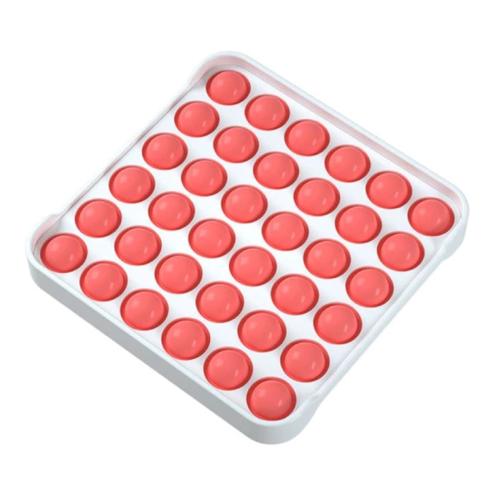 Pop It - Fidget Anti Stress Toy Bubble Toy Silicone Square Rouge