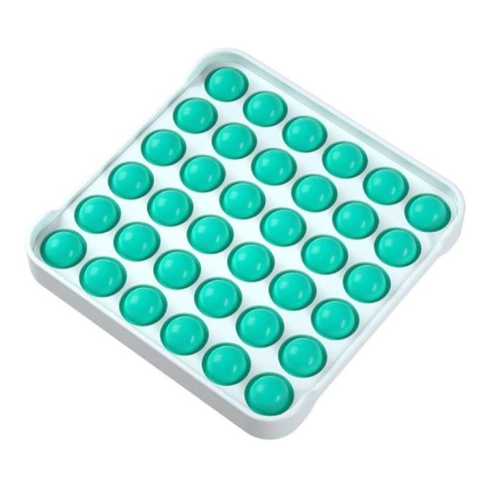 Pop It - Fidget Anti Stress Speelgoed Bubble Toy Siliconen Vierkant Blauw
