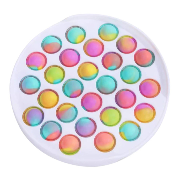 Pop It - Fidget Anti Stress Speelgoed Bubble Toy Siliconen Rondje Regenboog
