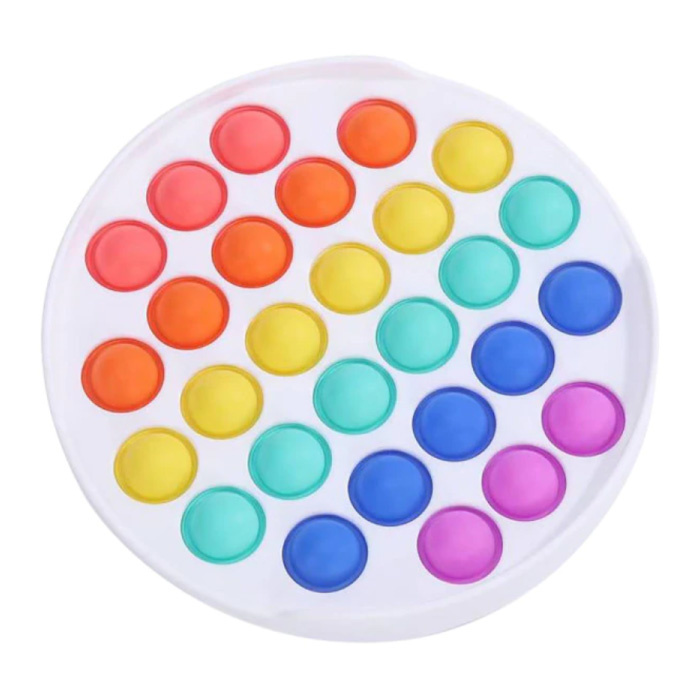 Pop It - Fidget Anti Stress Speelgoed Bubble Toy Siliconen Rondje Regenboog