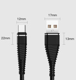 Nohon Zwinięty kabel do ładowania Micro-USB - 2A Kabel ze sprężyną spiralną Kabel do ładowania 1,2 m Czarny